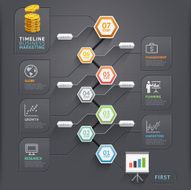 Timeline infographic template N10