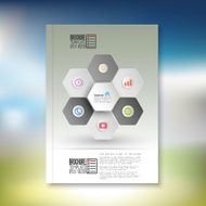 Abstract hexagonal infographic pattern Brochure flyer or report for business N4