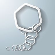 White Hexagon Rings Speech Bubble