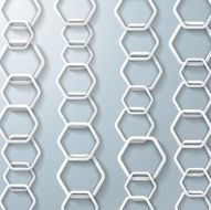 White Hexagon Chains Infographic