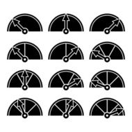Loading and buffering icon set Vector
