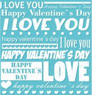 Valentine&#039;s Day typographic background