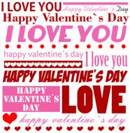 Valentine&#039;s Day typographic background N2