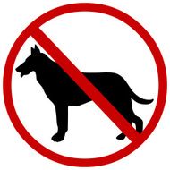 vector sign no dogs