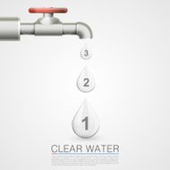 Tap with water drops info