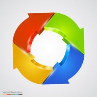 Creative arrows circle Refresh sign