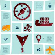 navigation flat infographic N44