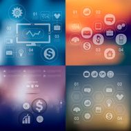 business infographic with unfocused background N180