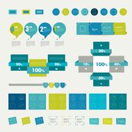 Collections of infographics flat design diagrams N6