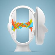 Link inside the head Vector illustration