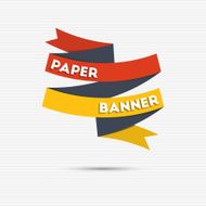 Abstract colorful paper banner N3