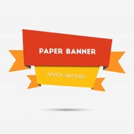 Abstract colorful paper banner N4
