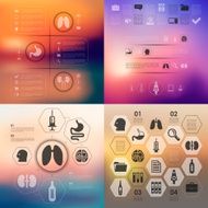 medical infographic with unfocused background N54