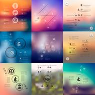 ecology infographic with unfocused background N46