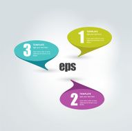 Connected circle speech diagram vector Infographic N5
