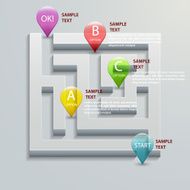 Abstract 3D Maze Infographics