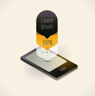 Modern Infographics element with a smartphone vector illustration eps10 N2