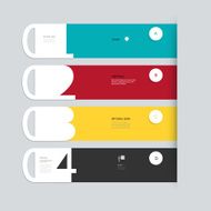 Minimal infographic with numbers step by template