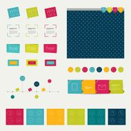 Set of simply minimalistic flat infographic elements N2