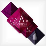 Geometric shaped option banner design template N4