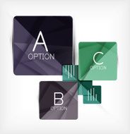 Geometric shaped option banner design template N9