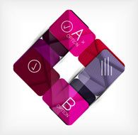Geometric shaped option banner design template N10