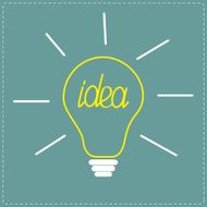 Yellow bulb Idea concept