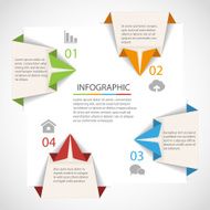 Origami infographics template