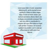 Stylish Building Illustration With Space For Text N3
