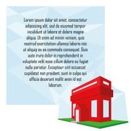 Stylish Building Illustration With Space For Text N4