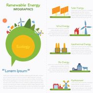 Renewable energy infographics vector eps10