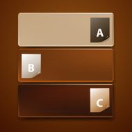 Three frames Infographics chocolate template design