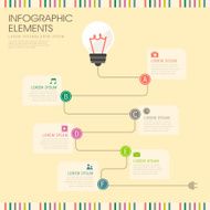 bulb and wire infographics design