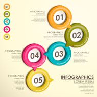 circle label flow chart infographics