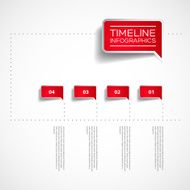 Vector Infographic timeline report template N4