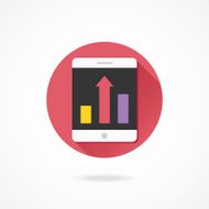 Vector Tablet and Graph Icon