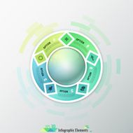 Modern infographics options banner N545