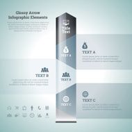 Glossy Arrow Infographic Elements