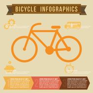 Bicycle infographics vector format