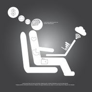 human working concept vector
