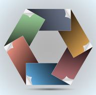 Six paper blank frame