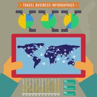 Travel business infographics vector format