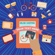 Online shopping vector format