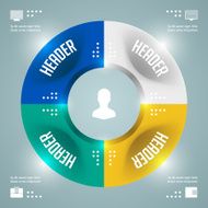 Business Infographics Design Template Vector Elements 3D Pie Chart Illustration N2