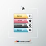 Modern infographics options banner N558