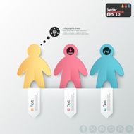 Modern infographics options banner with paper men N2