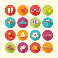 Set of Summer objects