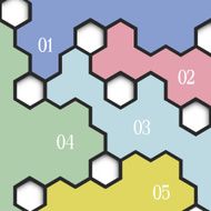 Geometric background with hexagons for infographics