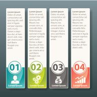 Infographic four label template design