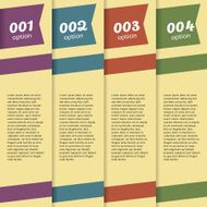 Set of Banners With Option Number